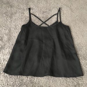 Abercrombie Black Cross Back Tank